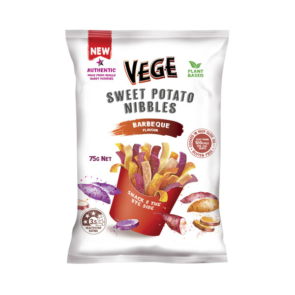 Vege Sweet Potato Nibbles BBQ Chips 75g