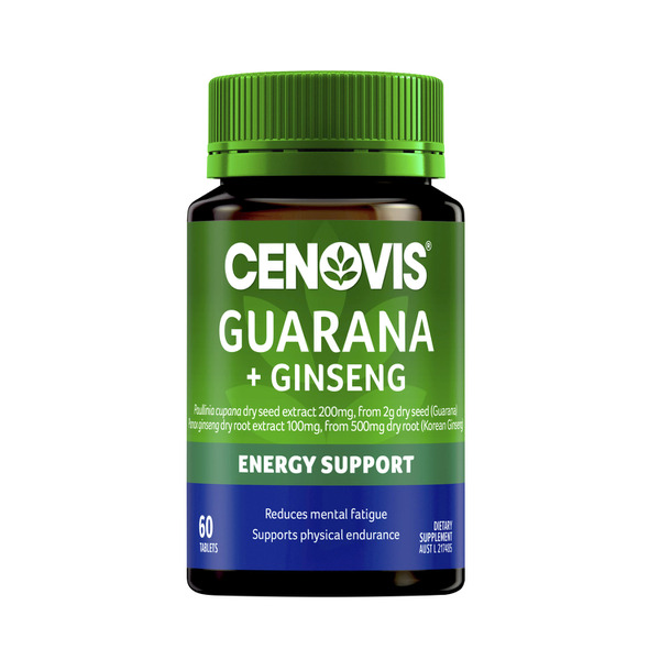 Cenovis Guarana & Ginseng Energy Support Tablets | 60 pack