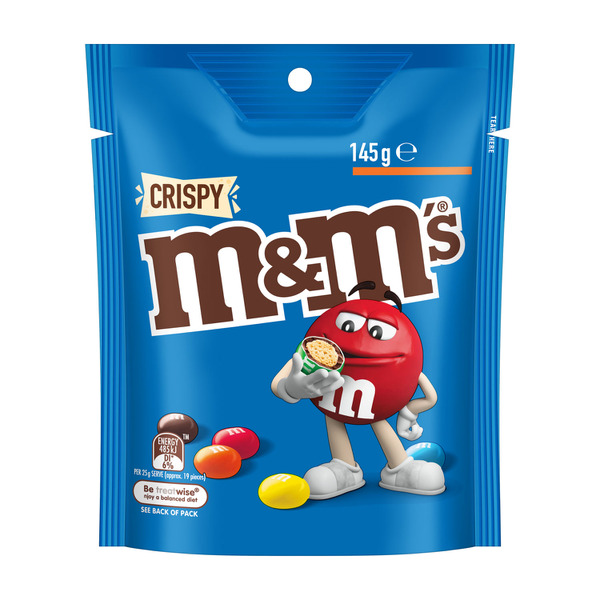Buy M&Ms Crispy Milk Chocolate Snack & Share Bag 145g