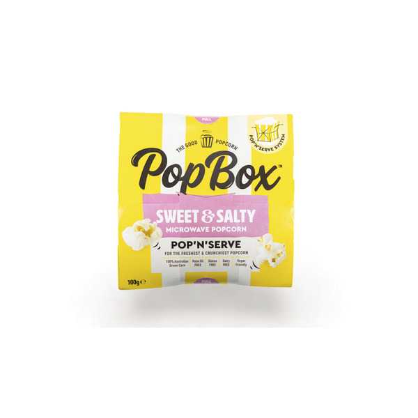 Pop Box Mirowave Popcorn Sweet & Salty 100g