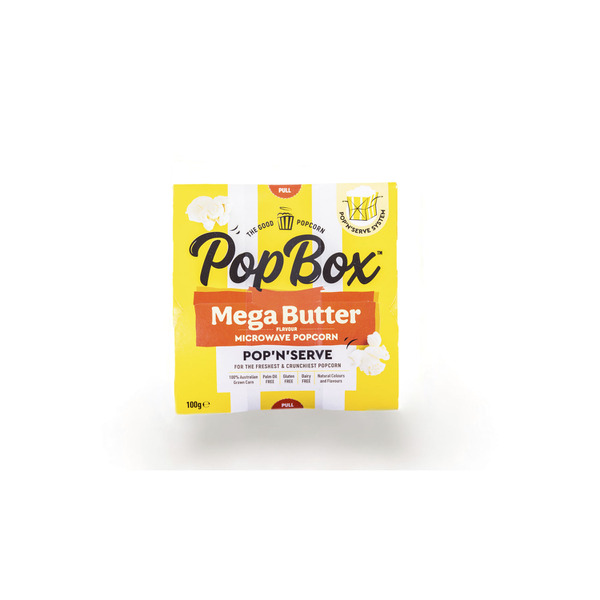 Pop Box Mircowave Popcorn Mega Butter 100g