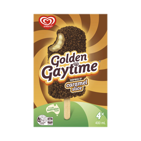 Streets Golden Gaytime Caramel Slice 4 Pack