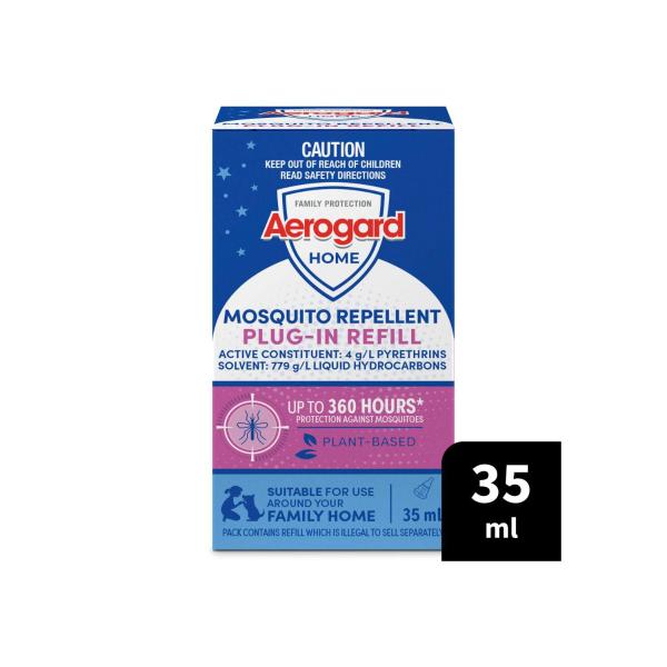 Aerogard Home Plant Based Mosquito Repellent Automatic Plug-In Refill 35mL