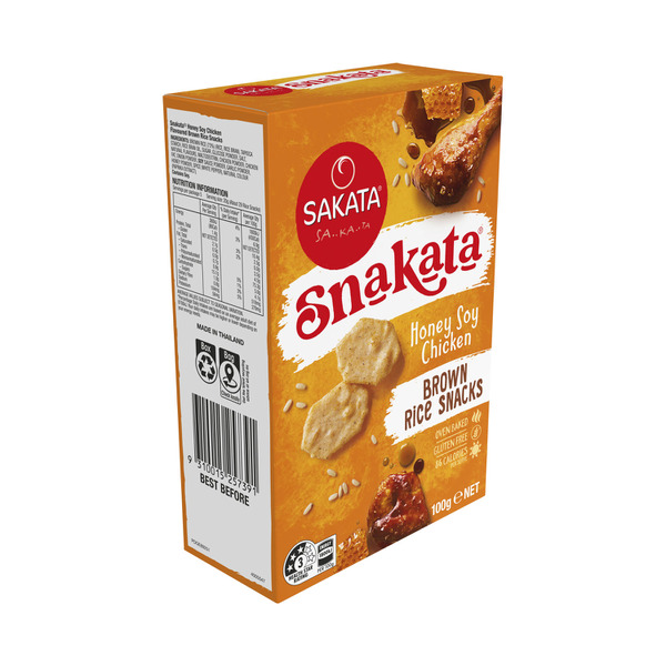 Snakata Rice Snack Crackers Honey Soy Chicken