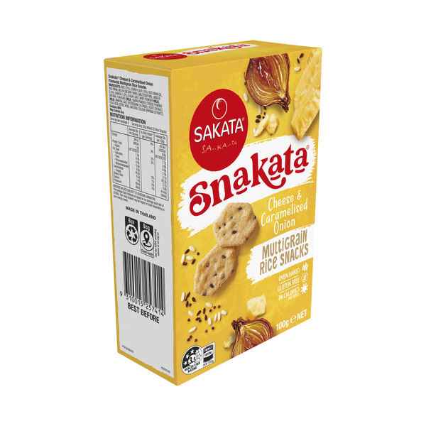 Snakata Rice Snack Crackers Cheese & Onion Multigrain