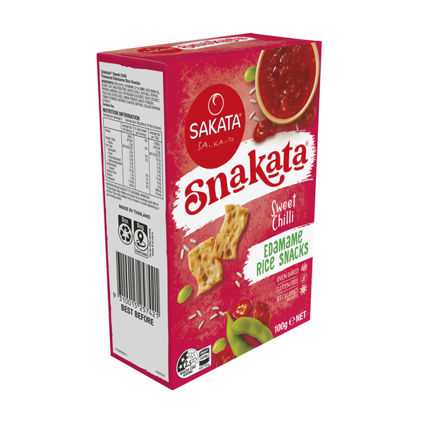 Snakata Rice Snack Crackers Sweet Chilli Edame