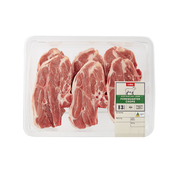 Coles Butcher Lamb Forequarter Chops | approx. 1.177kg