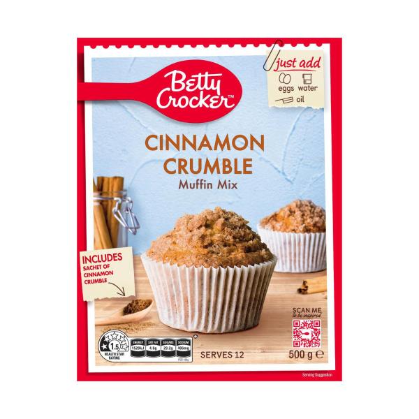 Betty Crocker Cinnamon Crumble Muffin Mix 500g