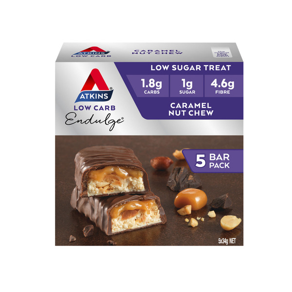 Low Carb Endulge Bar Caramel Nut Chew5x34g