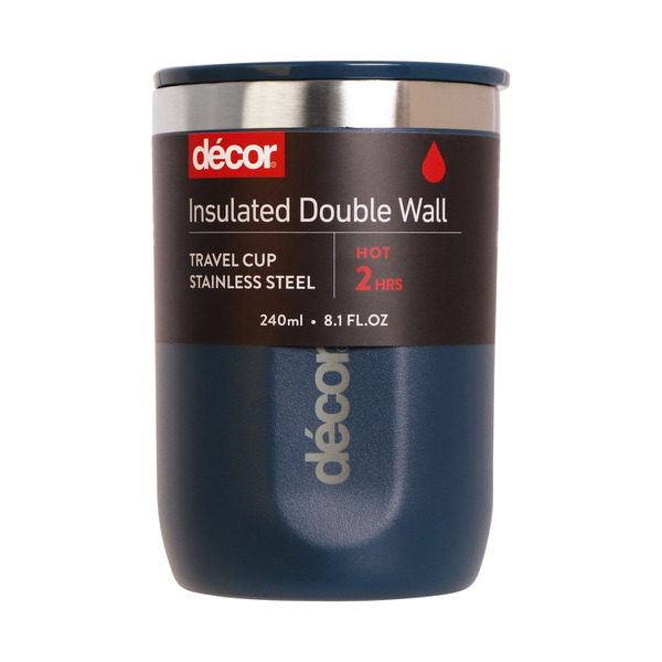 Decor Double Wall Coffee Travel Cup 240mL