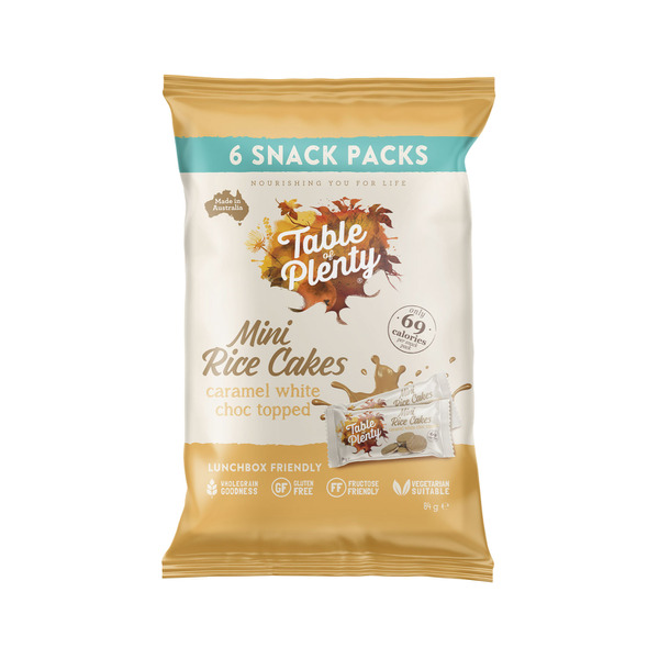 Table Of Plenty Snack Pack Topped Sweet Mini Rice Cakes Caramel