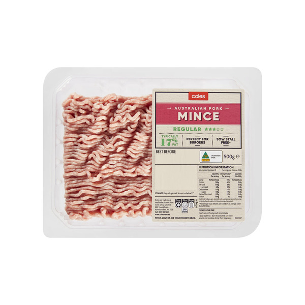 Coles Pork Regular Mince | 500g