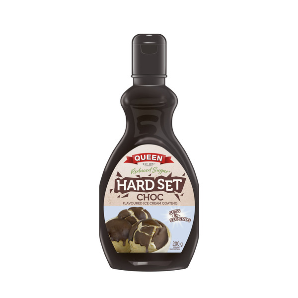 Queen Reduced Sugar Hard Set Chocolate Topping 200mL