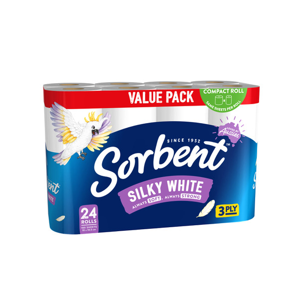 Sorbent Toilet Tissue Silky White | 24 pack