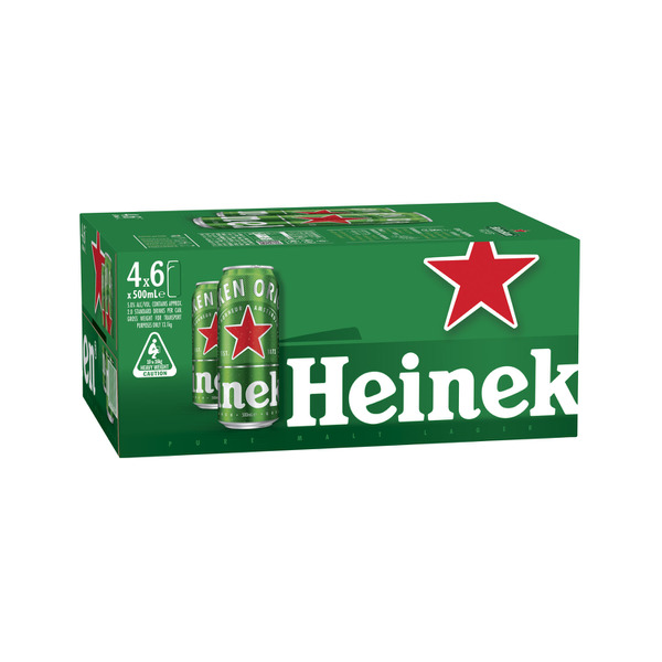 Buy Heineken Can 500mL 24 Pack | Coles