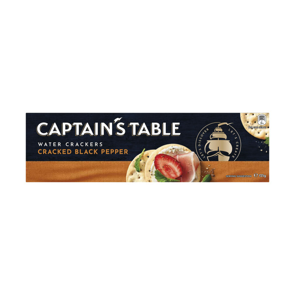 Captain's Table Cracked Pepper Water Crackers