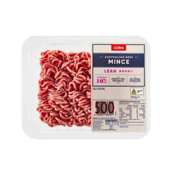 Coles Beef 4 Star Lean Mince | 500g