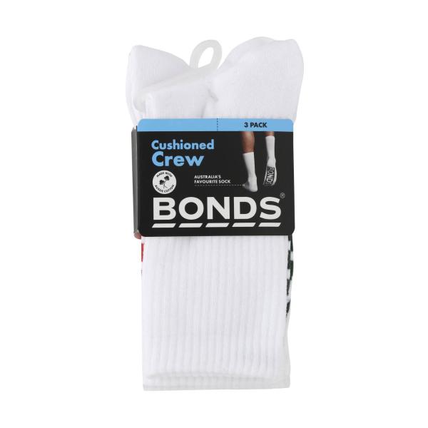 Bonds Men's Logo Crew Sock 11+ 3PACK