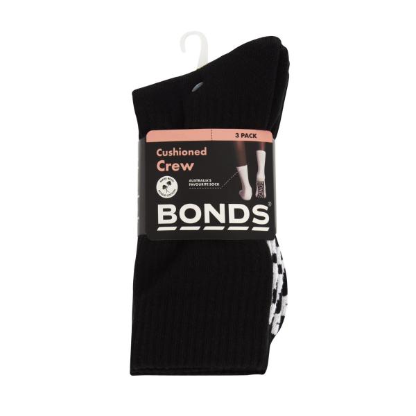 Bonds Women's Logo Sport Crew Sock 3+ & 8+ 3PACK