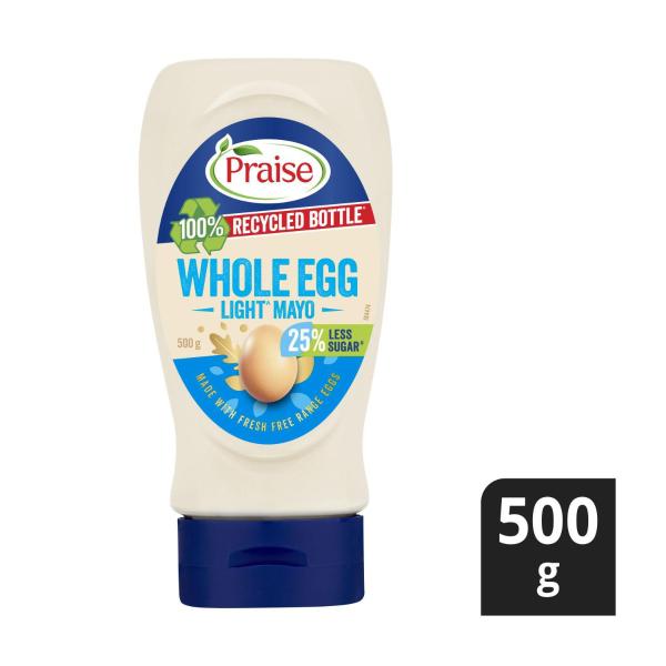 Praise Squeeze Less Sugar Light Whole Egg Mayo 500g