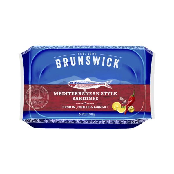 Brunsick Sardines Lemon Chilli And Garlic 106g