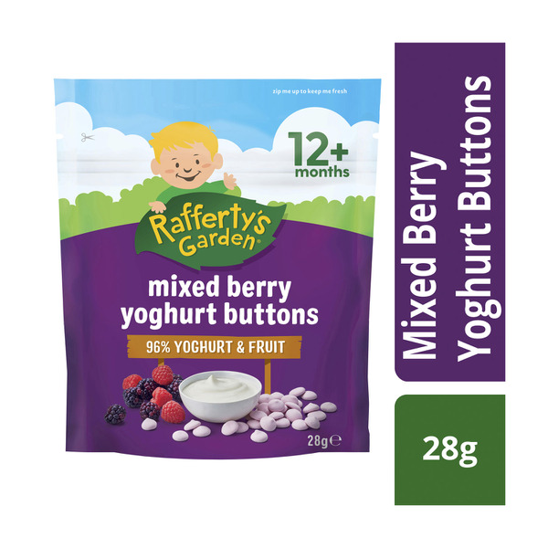 Rafferty's Garden Mixed Berry Yoghurt Buttons Baby Food Snack 12+ Months | 28g