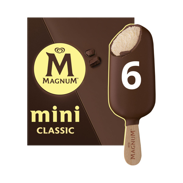 Buy Magnum Ice Cream Mini Classic 6Pack 360mL | Coles