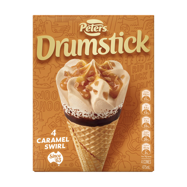 Drumstick Ice Cream Caramel 4Pack