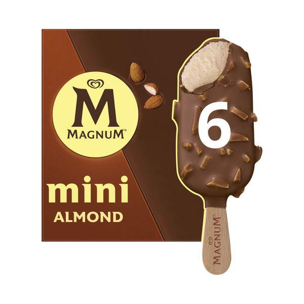 Buy Magnum Ice Cream Mini Almond 6Pack 360mL | Coles