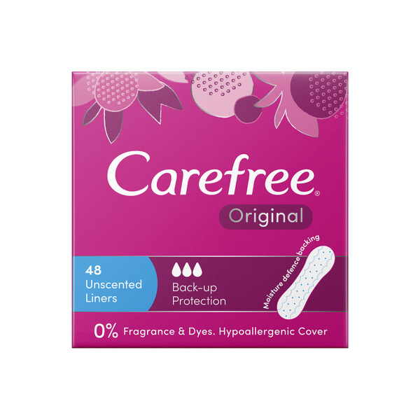 Carefree Regular Unsceneted Liners 48 pack