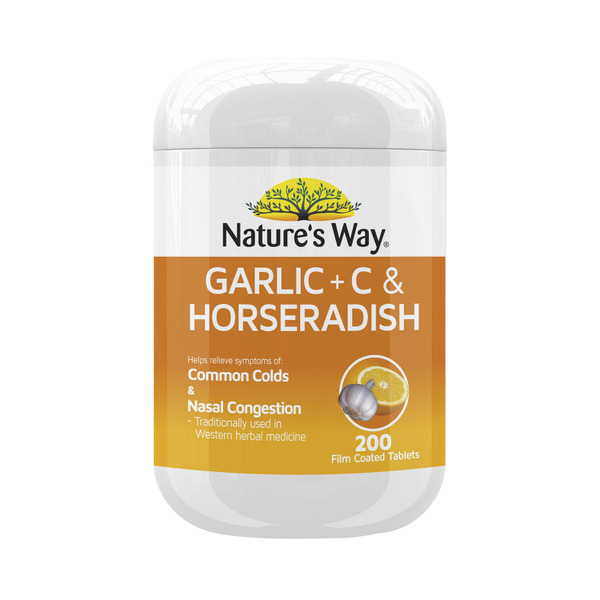 Nature's Way Garlic + C & Horseradish Tablets