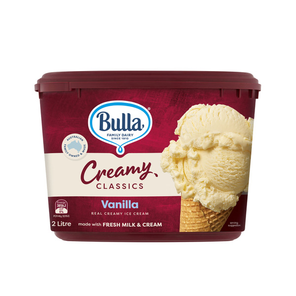 Bulla Creamy Classics Vanilla Ice Cream Tub | 2L