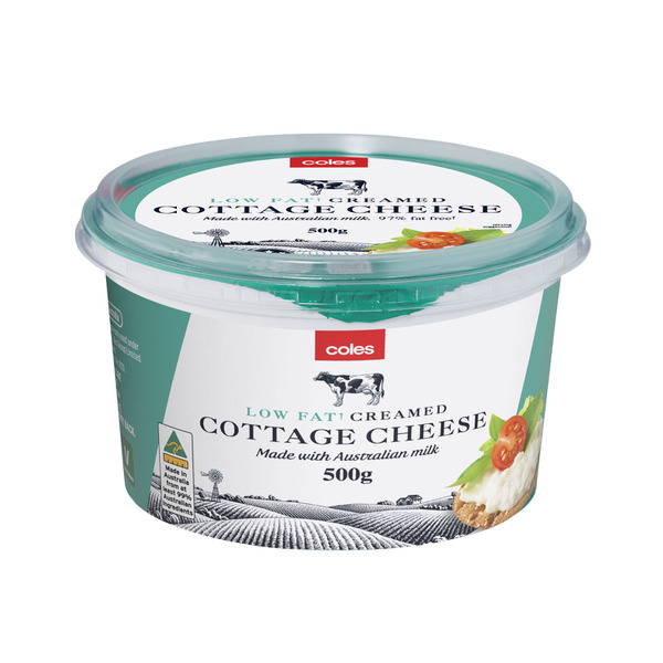 Calories in Coles Low Fat Creamed Cottage Cheese calcount