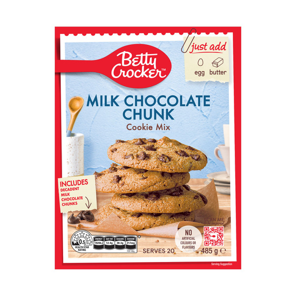 Betty Crocker Milk Chocolate Chunk Cookie Mix 485g