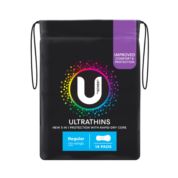 U by Kotex Ultrathin Pads Regular no Wings 14 pack