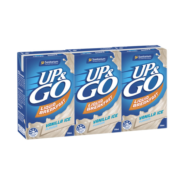 Sanitarium Up And Go Vanilla Ice Cereal 3x250mL