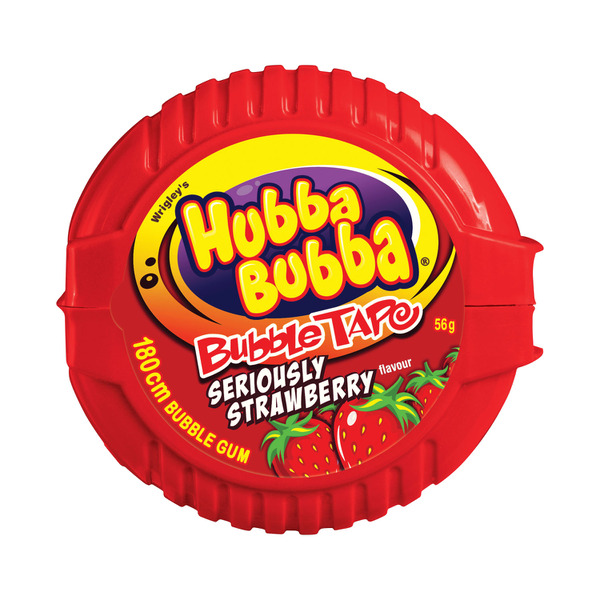 Buy Hubba Bubba Seriously Strawberry Bubble Gum 180cm 56g Coles 