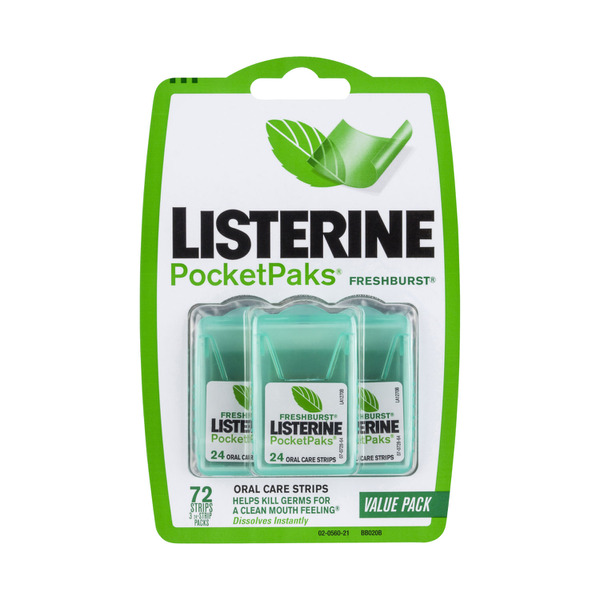 Listerine Pocketpaks Oral Care Strips Freshburst