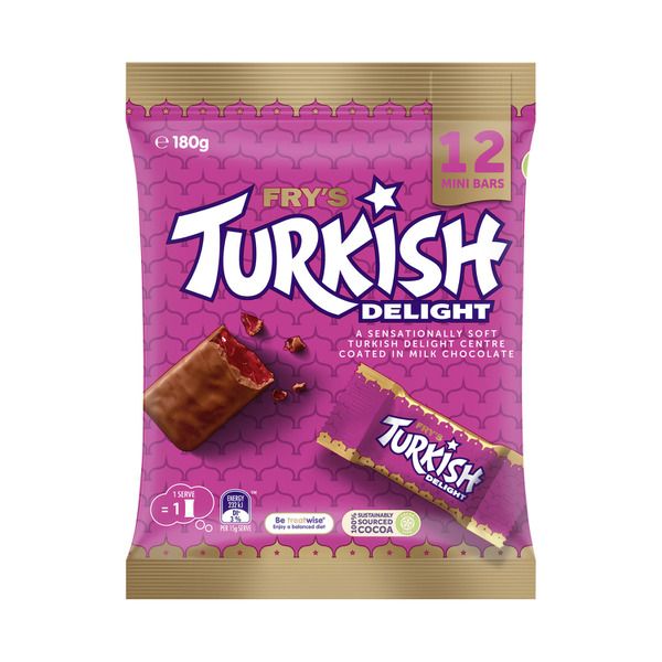 Fry's Turkish Delight Chocolate Sharepack 12 Pack