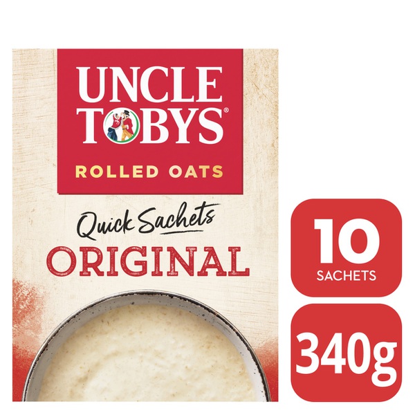 Calories in Uncle Tobys Original Oats Quick Sachets 10 pack