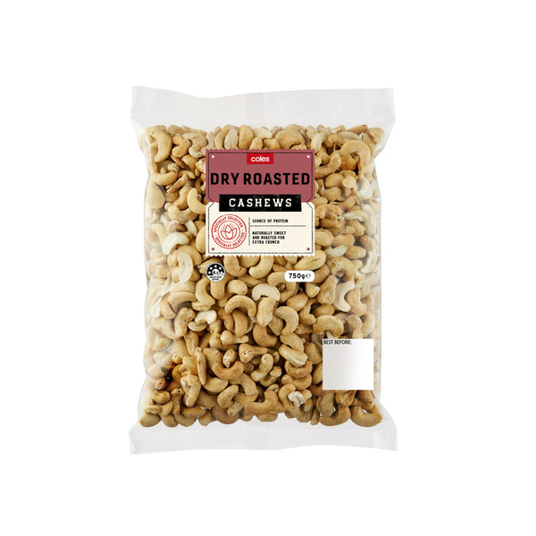 Coles Dry Roasted Cashews | 750g