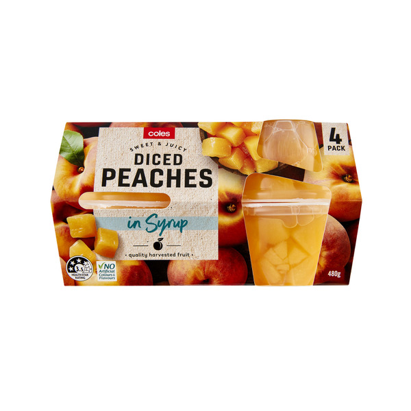 Diced Peaches in Syrup 4 Pack