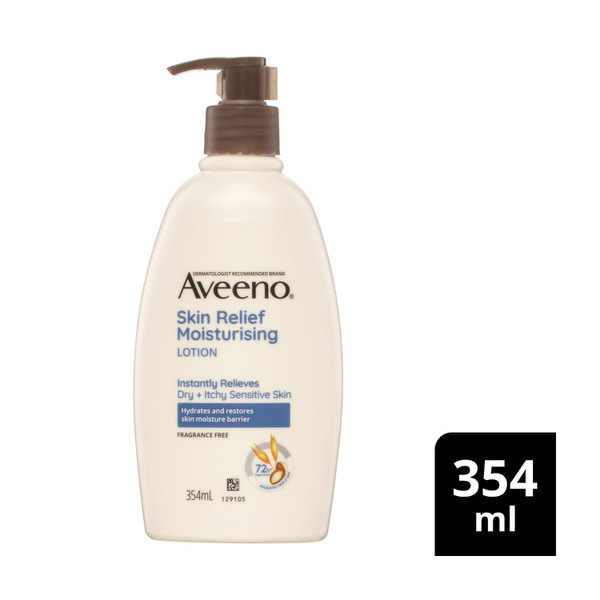 Aveeno Skin Relief Fragrance Free Body Lotion Shea Butter 72-Hour Intense Hydration Soothe Dry Itchy Sensitive Skin