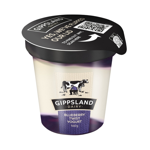 Gippsland Dairy Blueberry Twist Yoghurt | 160g