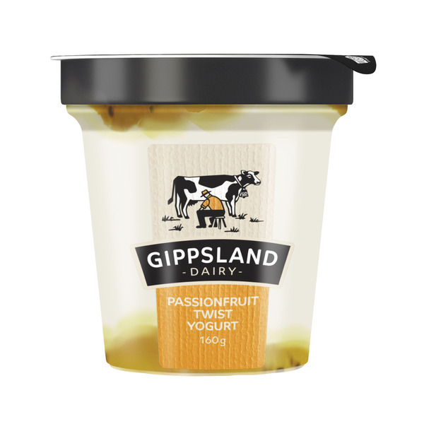 Gippsland Dairy Passionfruit Twist Yoghurt | 160g