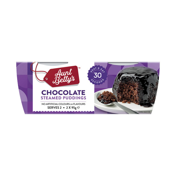 Aunt Betty's Chocolate Steamy Puds 2 Pack