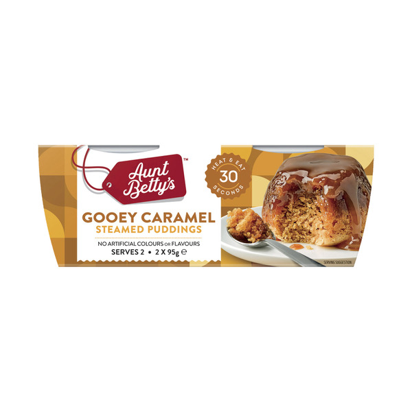 Aunt Betty's Gooey Caramel Steamy Puds 2 Pack