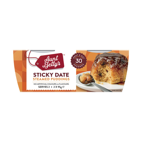 Aunt Betty's Sticky Date Steamy Pud 2 Pack